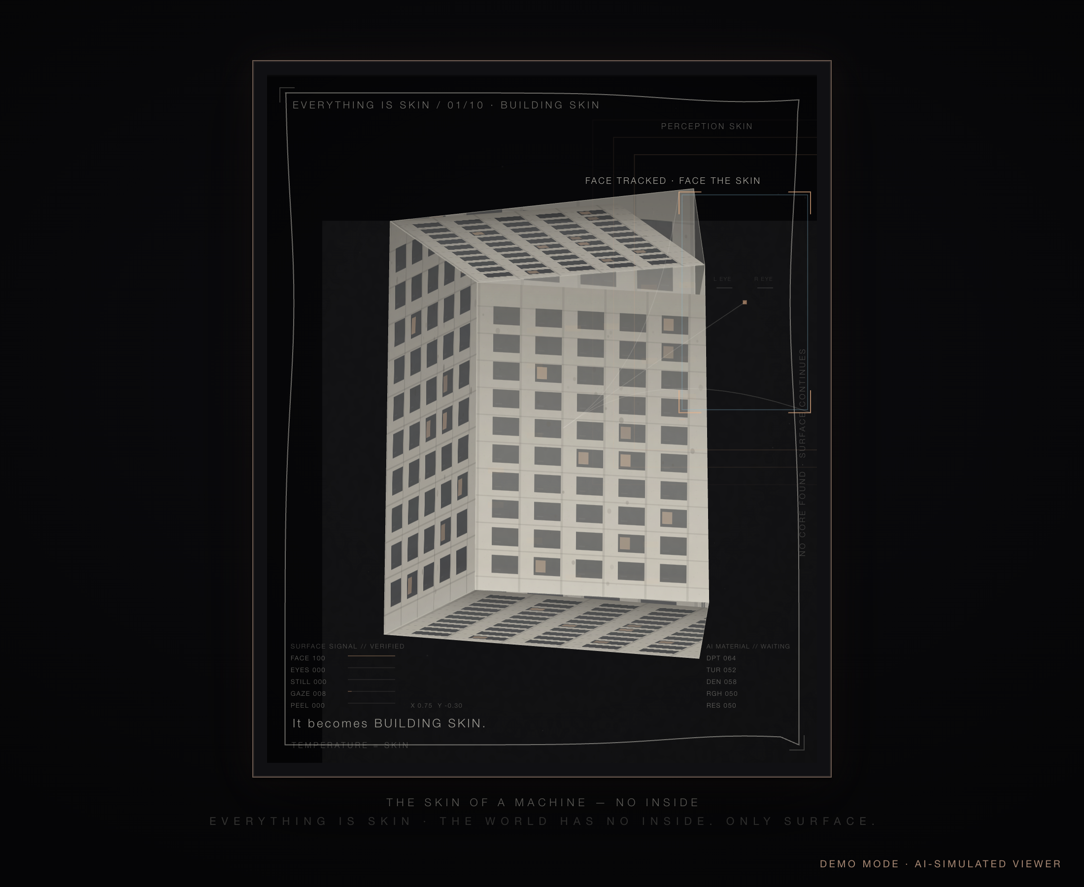 Interactive skin perception frame